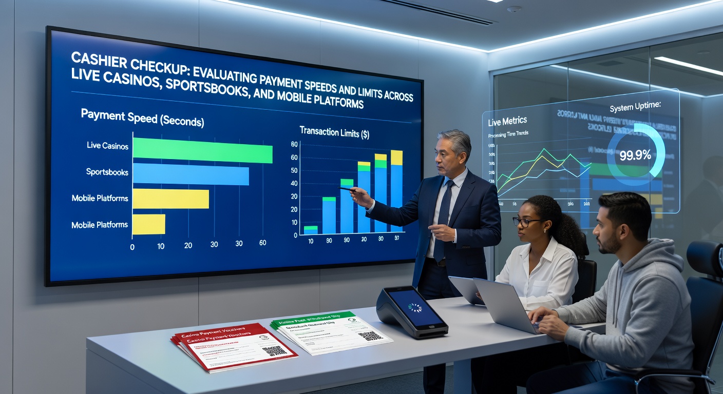 Infographic displaying clocks and stacks of cash representing payment speeds and deposit limits in online gaming platforms