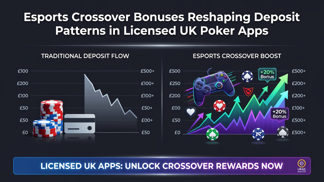 Mobile screen showing combined poker and esports bonus tracking within a regulated UK gambling application