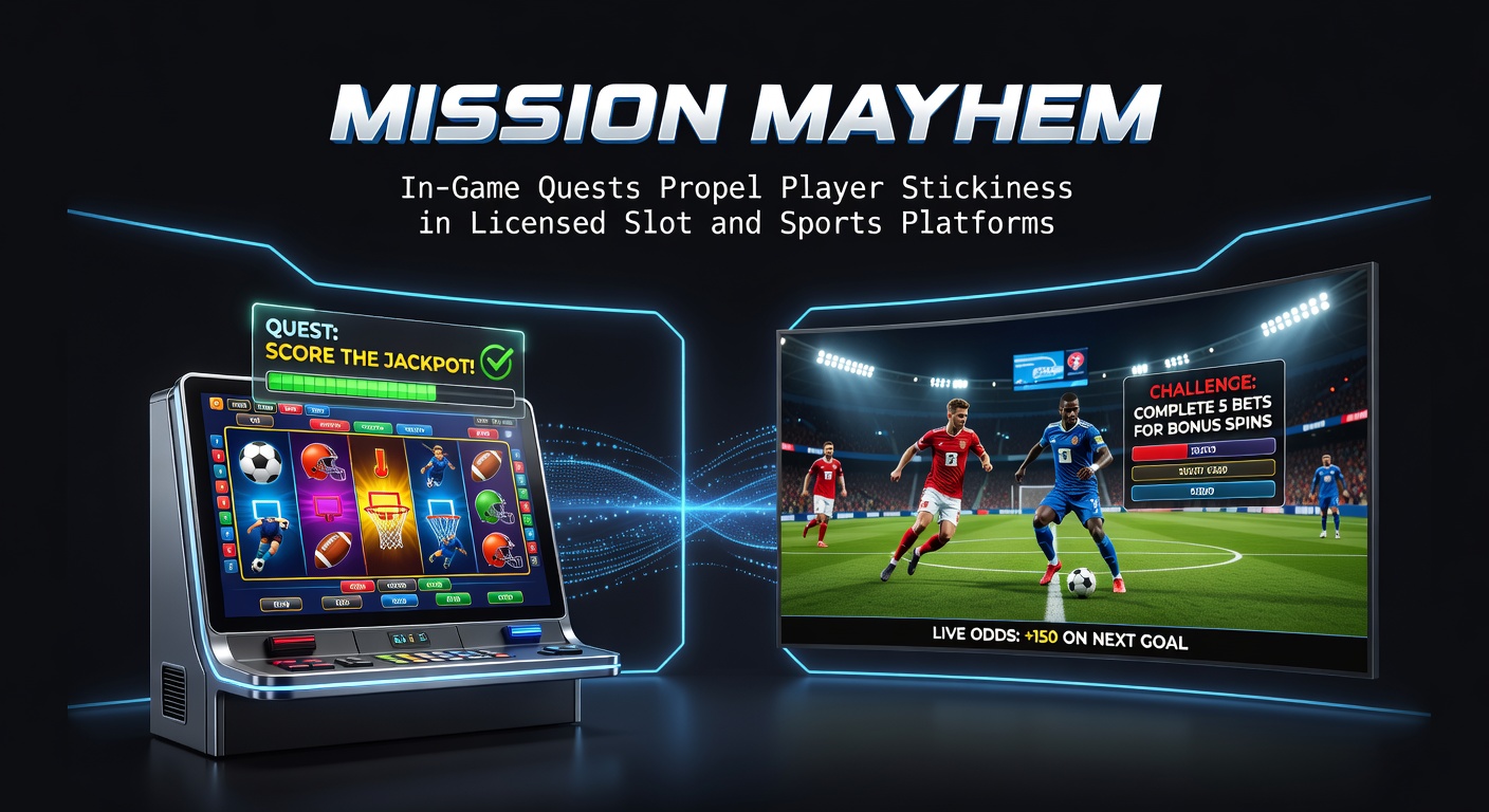 Sports betting interface showing a mission tracker with progress on parlay challenges, live odds, and reward badges during a major league game