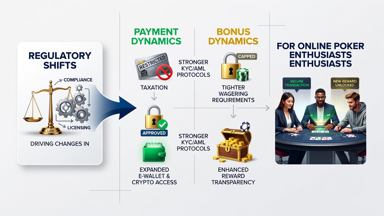 Online poker players navigating updated bonus terms and secure payment flows