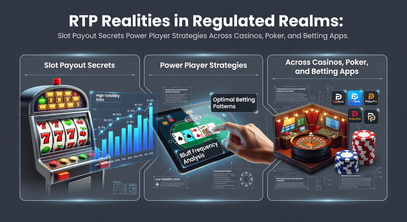 Vibrant slot machine reels spinning with glowing RTP percentages overlaid, symbolizing payout realities in regulated casinos
