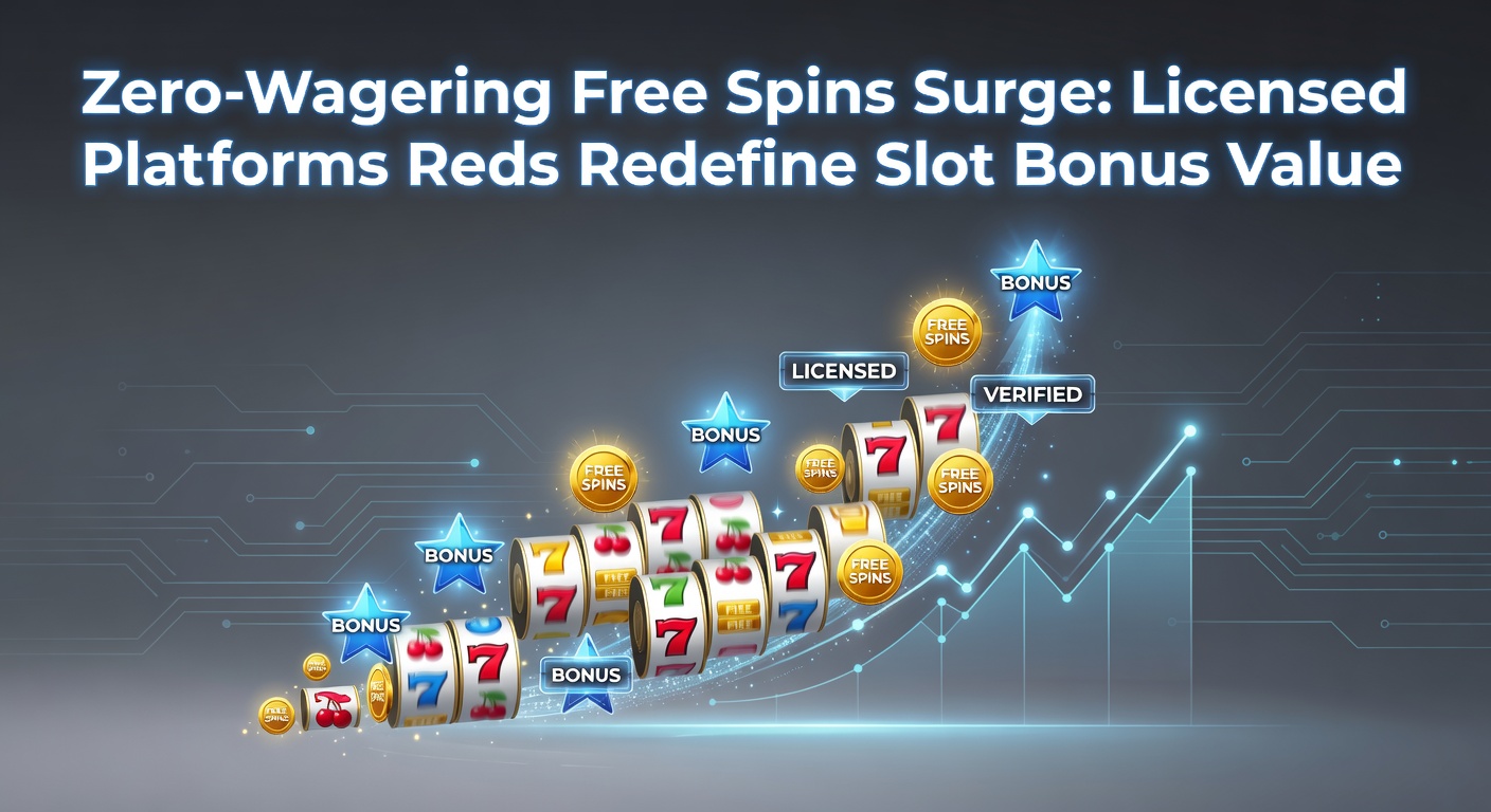 Vibrant slot machine reels spinning with glowing free spin icons and cash symbols bursting out, illustrating the excitement of no-wager bonuses on licensed platforms